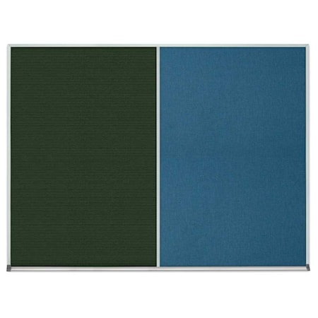 United Visual Products Single Door Radius Corkboard, 24"x36", Bla, UV7001RC-BLACK-MEDGRY UV7001RC-BLACK-MEDGRY